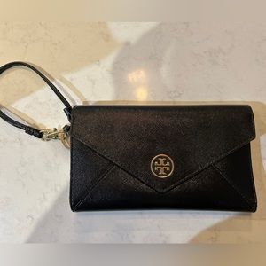 Tory Burch Trifold Wristlet Wallet Black